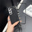 For Samsung Galaxy Z Fold6 5G Case Glitter Finish Leather+PC Phone Cover with Beaded Strap - Black - 7