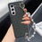 For Samsung Galaxy Z Fold6 5G Case Textured Glitter Leather+PC Phone Cover with Beaded Strap - Black - 1