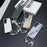 For Samsung Galaxy Z Fold6 5G Case Textured Glitter Leather+PC Phone Cover with Beaded Strap - Black - 6