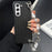 For Samsung Galaxy Z Fold6 5G Case Weave Glitter Stripe Leather+PC Phone Cover with Bow Beaded Strap - Black - 1