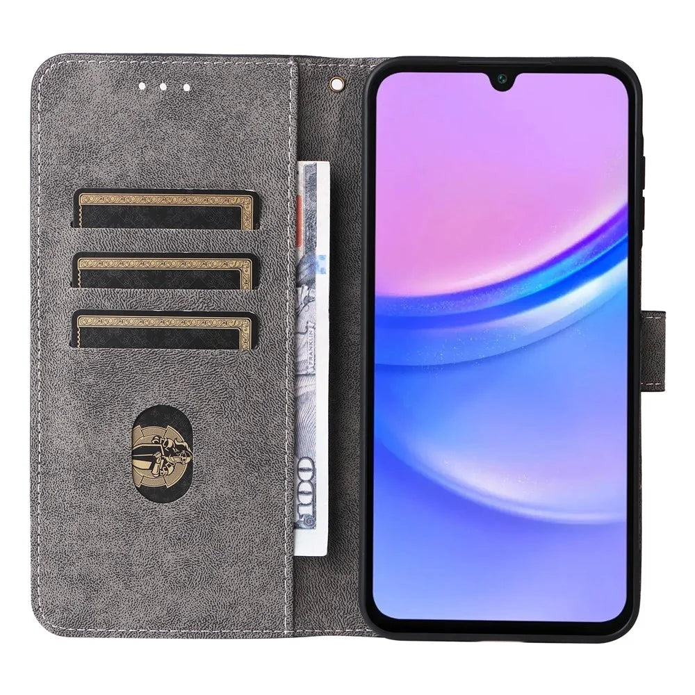 For Samsung Galaxy A16 5G / A16 4G Wallet Case RFID Blocking PU Leather Cover Stand View - Black - 2