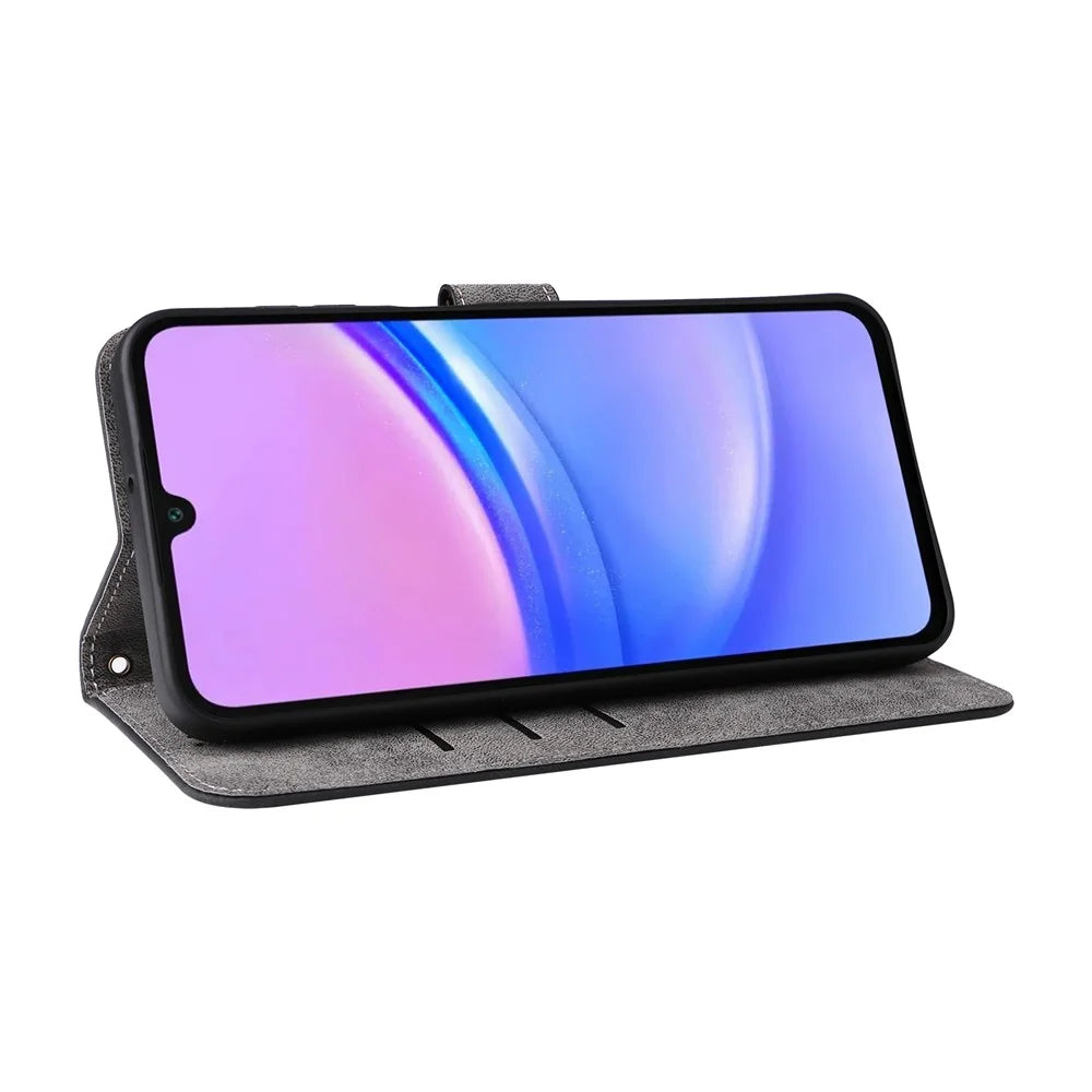 For Samsung Galaxy A16 5G / A16 4G Wallet Case RFID Blocking PU Leather Cover Stand View - Black - 3