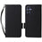 For Samsung Galaxy A16 5G / A16 4G Case with Wrist Strap Litchi Texture PU Leather Wallet Phone Cover - Black - 1