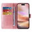 For iPhone 16 Plus Leather Case Butterfly Floral Imprint Wallet Stand Cover - Pink - 2