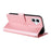 For iPhone 16 Plus Leather Case Butterfly Floral Imprint Wallet Stand Cover - Pink - 4