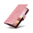 For iPhone 16 Plus Leather Case Butterfly Floral Imprint Wallet Stand Cover - Pink - 5