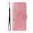 For iPhone 16 Plus Leather Case Butterfly Floral Imprint Wallet Stand Cover - Pink - 6