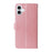 For iPhone 16 Plus Leather Case Butterfly Floral Imprint Wallet Stand Cover - Pink - 7