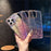 For iPhone 16 Pro Max Case IMD Bling Glitter PC+TPU Protective Cover - Purple - 7
