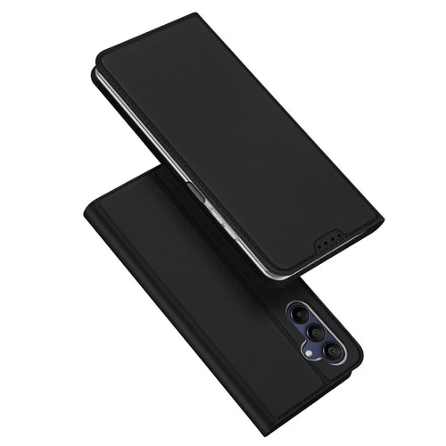 DUX DUCIS Skin Pro Series For Samsung Galaxy A16 5G / A16 4G Case Leather Cover Card Holder - Black - 1