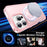 For iPhone 16 Pro Case Frosted TPU+PC Phone Cover with Magnetic Kickstand PET Screen Protector Compatible with MagSafe - Pink - 2