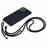 For iPhone 16 Pro Max Case Four Corner Anti Drop TPU Phone Cover with 150cm Hanging Rope - Black - 2
