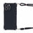 For iPhone 16 Pro Max Case Four Corner Anti Drop TPU Phone Cover with 150cm Hanging Rope - Black - 3