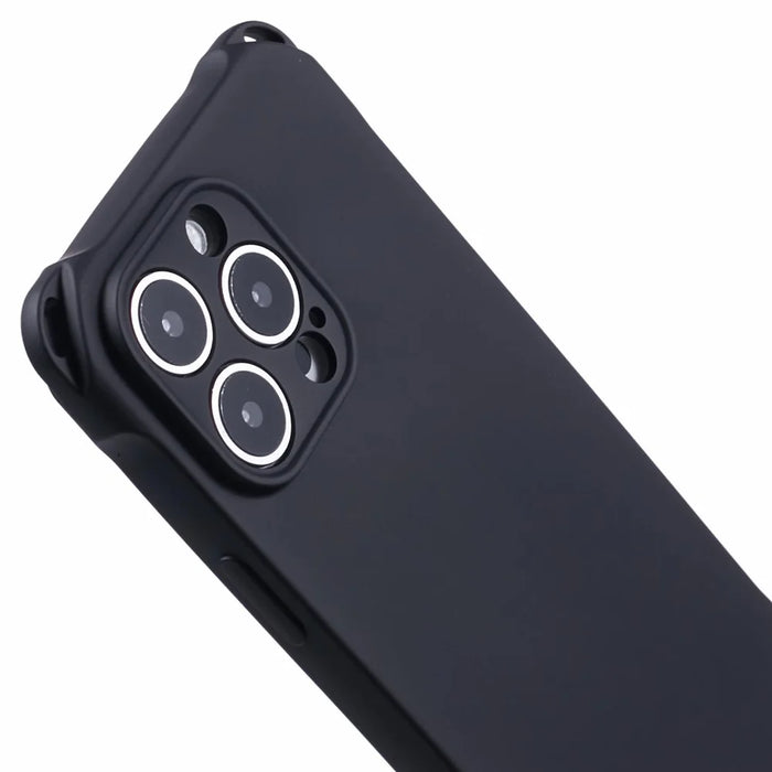 For iPhone 16 Pro Max Case Four Corner Anti Drop TPU Phone Cover with 150cm Hanging Rope - Black - 6