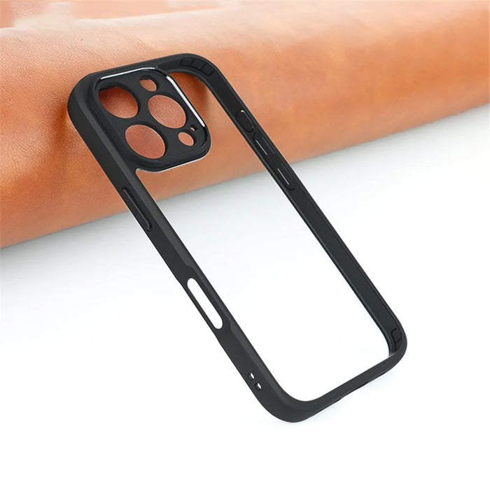 For iPhone 16 Pro Max Case Shockproof PC+TPU Clear Back Phone Cover - 2