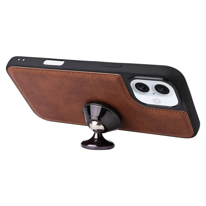 For iPhone 16 Plus Case 2 in 1 Detachable Magnetic Leather Wallet Mobile Cover with Strap - Brown - 2