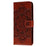 For Samsung Galaxy S23 FE Case PU Leather Mandala Imprinted Design Wallet Phone Cover - Brown - 6