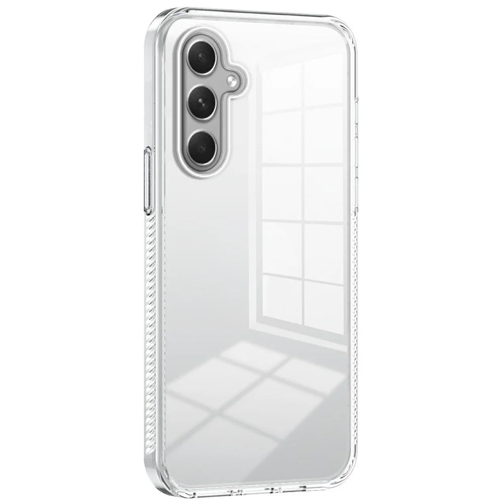 For 	Samsung Galaxy A55 5G Clear Phone Case TPU PC Anti-Slip Drop-Proof Back Cover - Transparent - 1