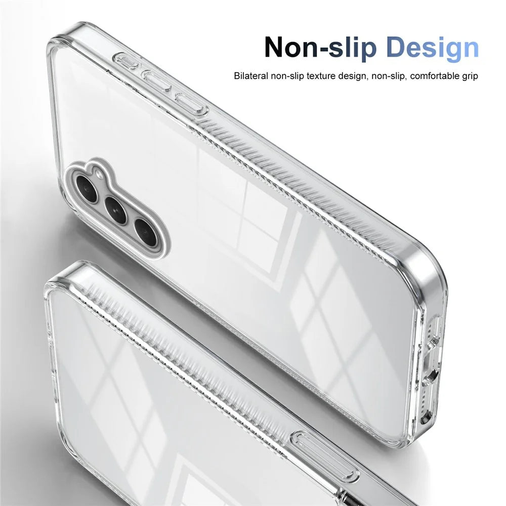 For 	Samsung Galaxy A55 5G Clear Phone Case TPU PC Anti-Slip Drop-Proof Back Cover - Transparent - 4