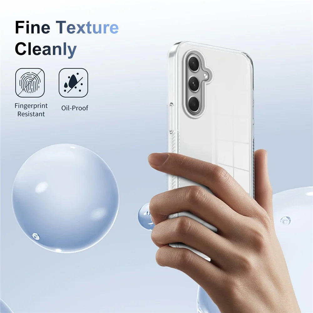 For 	Samsung Galaxy A55 5G Clear Phone Case TPU PC Anti-Slip Drop-Proof Back Cover - Transparent - 5