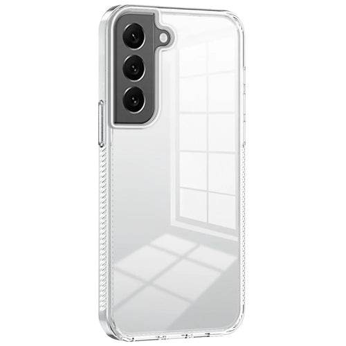 For Samsung Galaxy S22 5G Clear Phone Case TPU PC Anti-Slip Drop-Proof Back Cover - Transparent - 1
