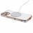For iPhone 16 Pro Max Case Compatible with MagSafe Electroplated Love Hearts TPU Phone Cover with Chain Strap - Ivory White - 4