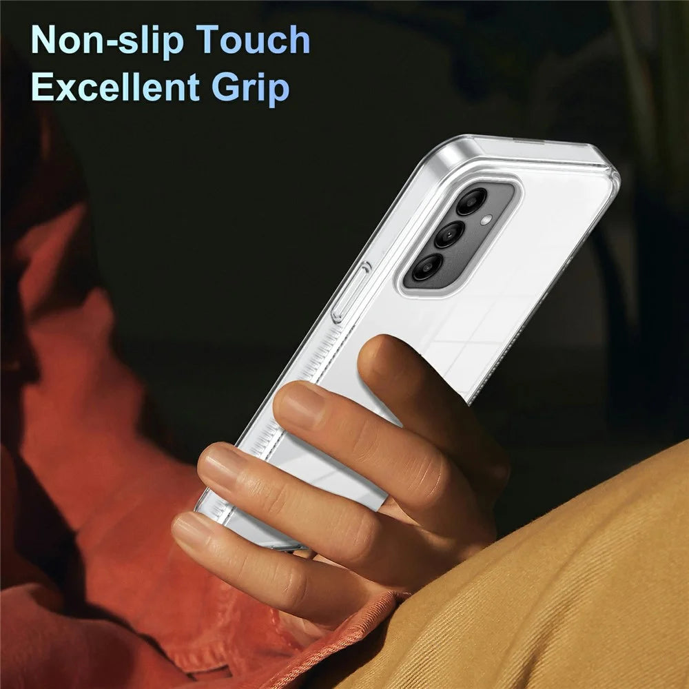 For Samsung Galaxy A05s 4G Clear Phone Case TPU PC Anti-Slip Drop-Proof Back Cover - Transparent - 6
