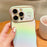 For iPhone 15 Pro Max Case Curly Shape Love Heart TPU Phone Cover Iridescent Gradient - Colorful White - 5