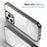 For iPhone 15 Pro Max Clear Phone Case TPU PC Anti-Slip Drop-Proof Back Cover - Black - 3