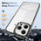 For iPhone 15 Pro Max Clear Phone Case TPU PC Anti-Slip Drop-Proof Back Cover - Black - 6