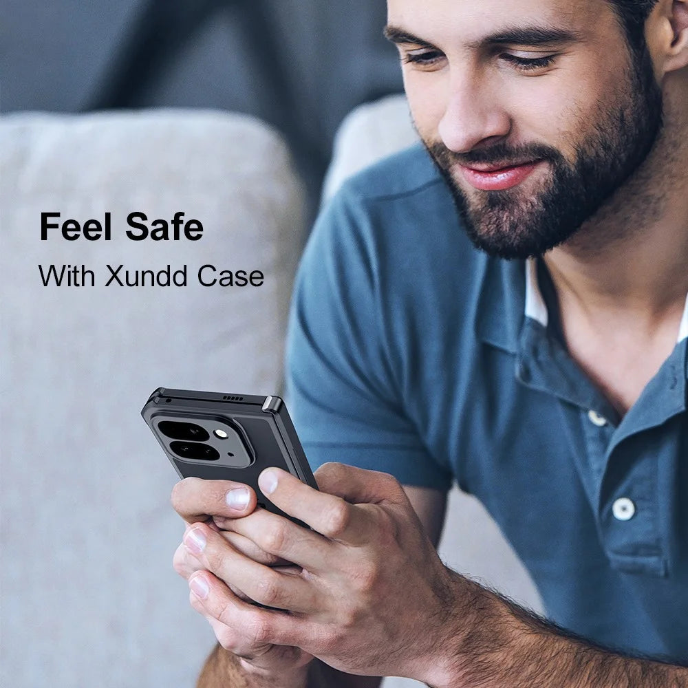 XUNDD For Google Pixel 9 Pro Fold 5G Case Dropproof TPU + Acrylic Clear Back Phone Cover - 7