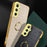 For Samsung Galaxy S24 FE Case Finger Ring Kickstand TPU+Leather 6D Electroplating Phone Cover - Yellow - 2