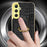For Samsung Galaxy S24 FE Case Finger Ring Kickstand TPU+Leather 6D Electroplating Phone Cover - Yellow - 3