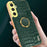 For Samsung Galaxy S24 FE Case Finger Ring Kickstand TPU+Leather 6D Electroplating Phone Cover - Yellow - 4
