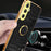 For Samsung Galaxy S24 FE Case Finger Ring Kickstand TPU+Leather 6D Electroplating Phone Cover - Yellow - 5