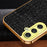 For Samsung Galaxy S24 FE Case Finger Ring Kickstand TPU+Leather 6D Electroplating Phone Cover - Yellow - 7