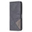 BINFEN COLOR For Realme Note 60 / C61 4G Phone Cases Wallet Stand Geometry Imprint Leather Cover - Black - 4