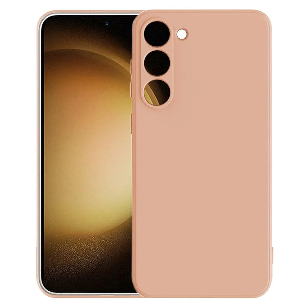 KALEBOL KLB-TPU003 For Samsung Galaxy S23 Case Anti-Scratch Solid Color TPU Phone Cover - Pink - 2