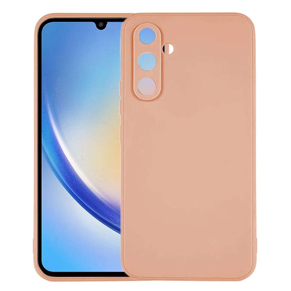 KALEBOL KLB-TPU003 For Samsung Galaxy A34 5G Case Anti-Scratch Solid Color TPU Phone Cover - Pink - 2