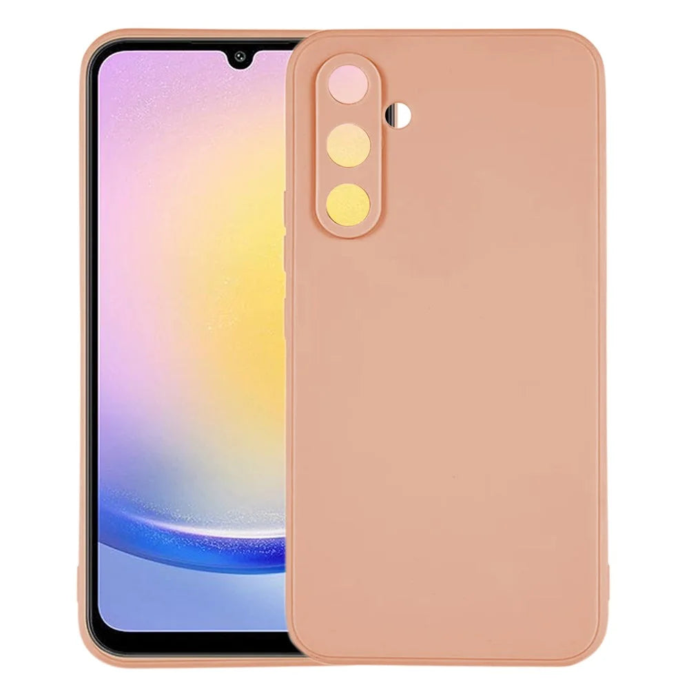 KALEBOL KLB-TPU003 For Samsung Galaxy A24 4G (162.1 x 77.6 x 8.3mm)  /  5G Case Anti-Scratch Solid Color TPU Phone Cover - Pink - 2