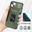 For iPhone 15 Plus / 14 Plus Case Camshield Kickstand TPU+PC Anti-Slip Phone Cover - Green - 4