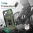 For iPhone 15 Plus / 14 Plus Case Camshield Kickstand TPU+PC Anti-Slip Phone Cover - Green - 6