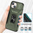 For iPhone 15 Case Camshield Kickstand TPU+PC Anti-Slip Phone Cover - Green - 5
