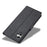 LC.IMEEKE For Samsung Galaxy A06 4G Case Calf Texture PU Leather Stand Wallet Phone Cover - Black - 6