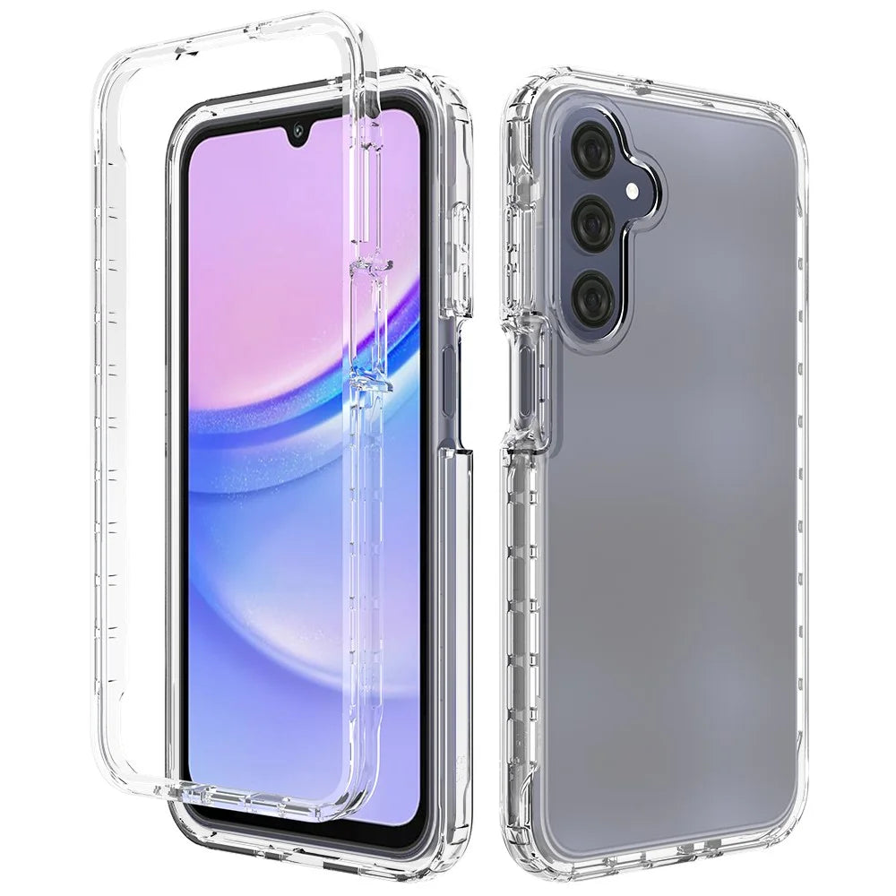 For Samsung Galaxy A16 5G / A16 4G Case TPU+PC 2-in-1 Drop-Proof Clear Phone Cover - 1