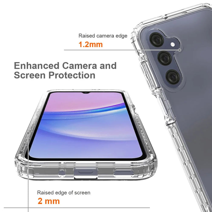 For Samsung Galaxy A16 5G / A16 4G Case TPU+PC 2-in-1 Drop-Proof Clear Phone Cover - 5