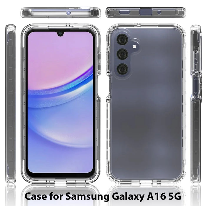For Samsung Galaxy A16 5G / A16 4G Case TPU+PC 2-in-1 Drop-Proof Clear Phone Cover - 6