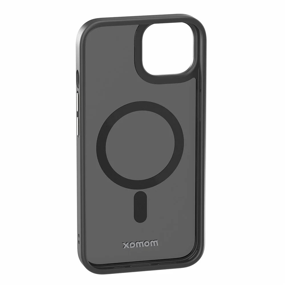 MOMAX CP Magnetic Case for iPhone 14 Plus Compatible with Magsafe, Matte Hard PC Soft TPU Camera Protection Cover - Black - 5