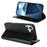 For iPhone 16 Plus Case Crazy Horse Texture Split Leather Wallet Phone Cover - Black - 2
