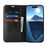 For iPhone 16 Plus Case Crazy Horse Texture Split Leather Wallet Phone Cover - Black - 3